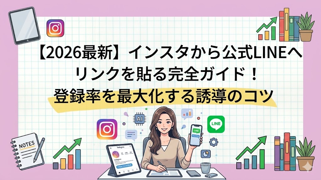 【2026最新】インスタから公式LINEへリンクを貼る完全ガイド！登録率を最大化する誘導のコツ